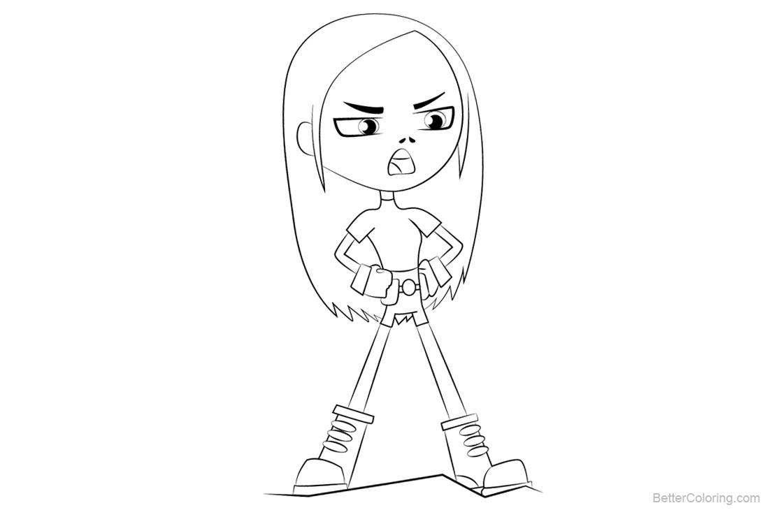 Teen Titans Go Coloring Pages Terra printable for free
