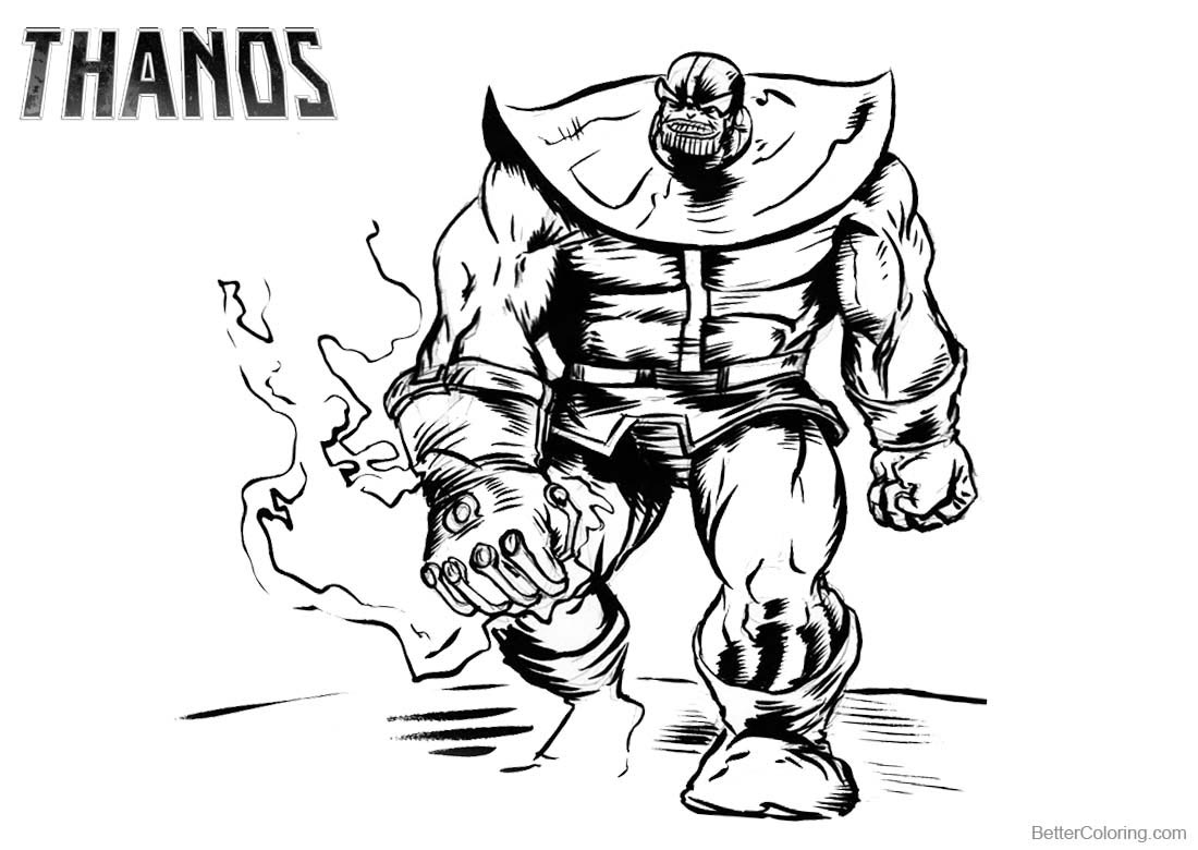 Thanos Coloring Pages Fanart - Free Printable Coloring Pages