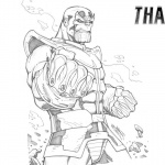 Thanos Coloring Pages Hand Drawing