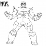 Thanos Coloring Pages Line Art Drawing