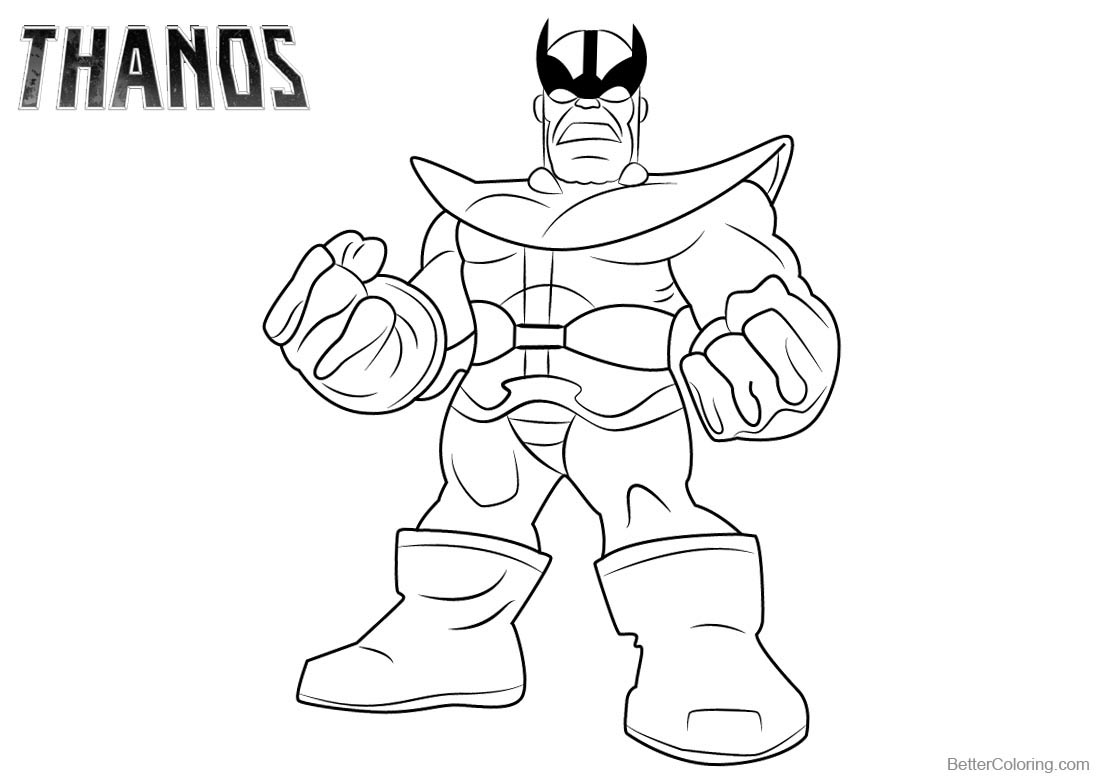 Thanos Coloring Pages Lineart - Free Printable Coloring Pages