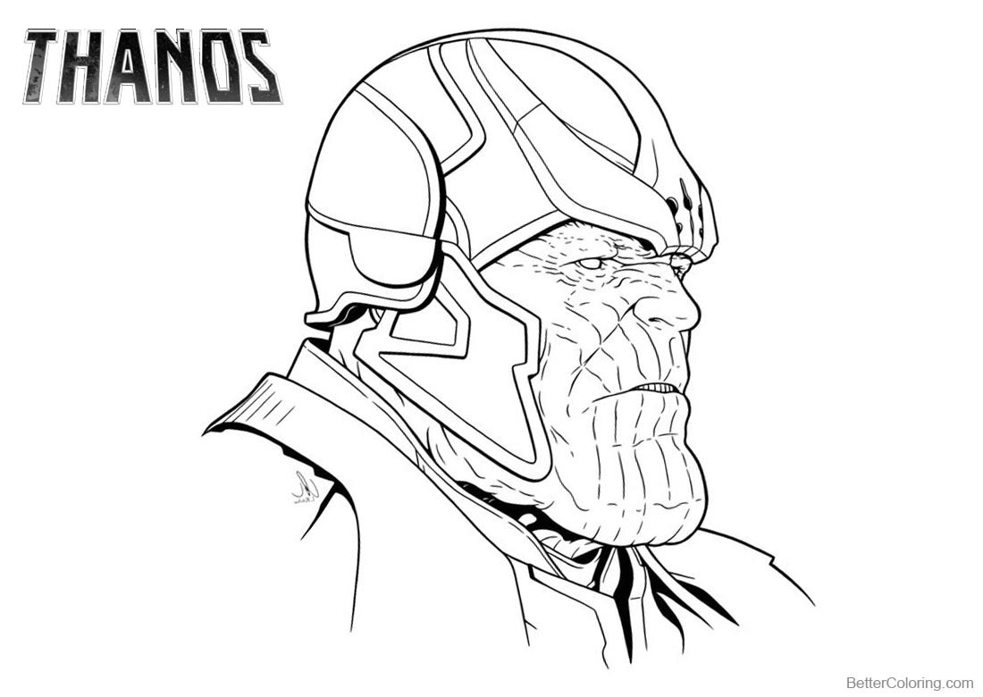 Thanos Coloring Pages Mad Titan - Free Printable Coloring Pages