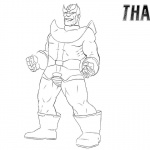 Thanos Coloring Pages Simple Drawing