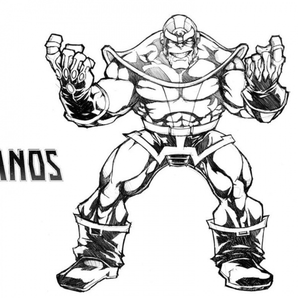 Printable Coloring Pages Thanos Infinity Gauntlet