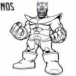 Thanos Coloring Pages from Marvel Avengers