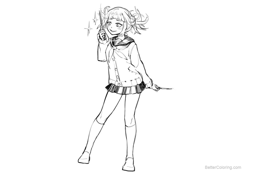 Toga Himiko from Boku No Hero Academia Coloring Pages by merimokaray ...