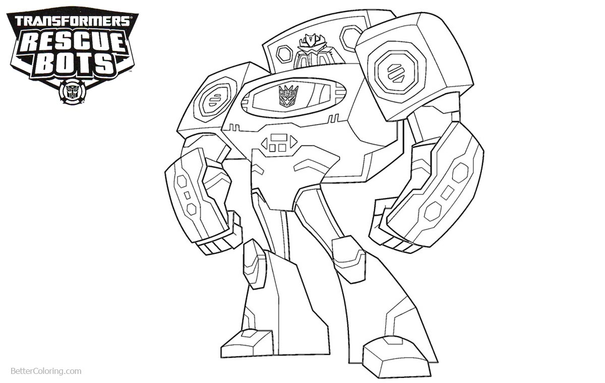 Transformers Rescue Bots Coloring Pages Black and White printable for free