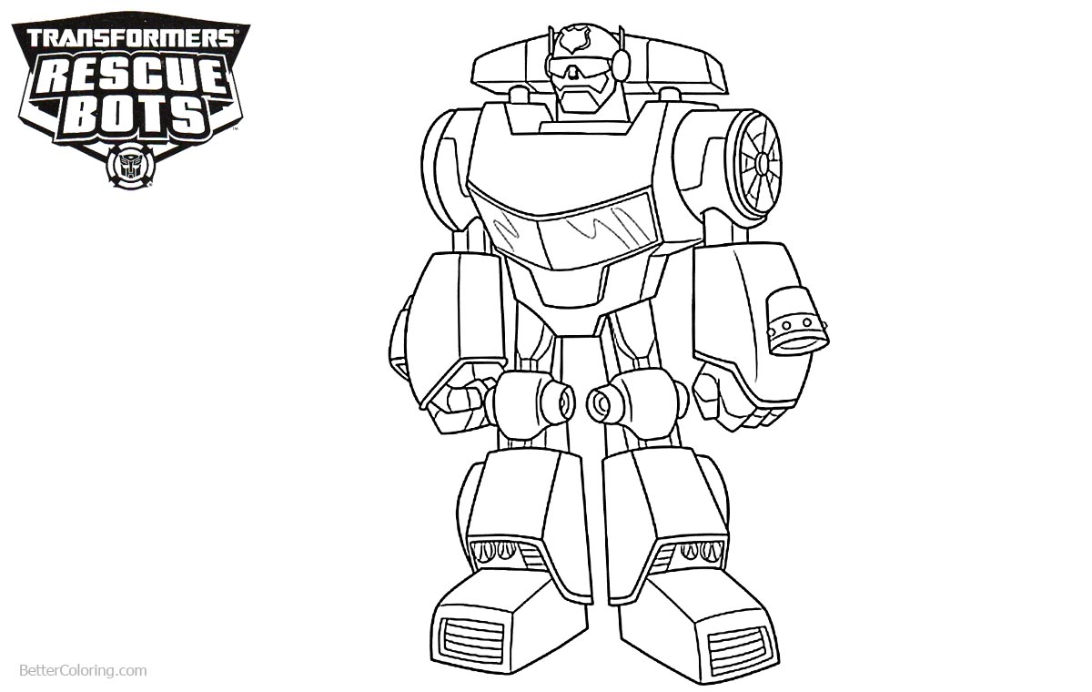 Transformers Rescue Bots Coloring Pages Chase Free Printable Coloring