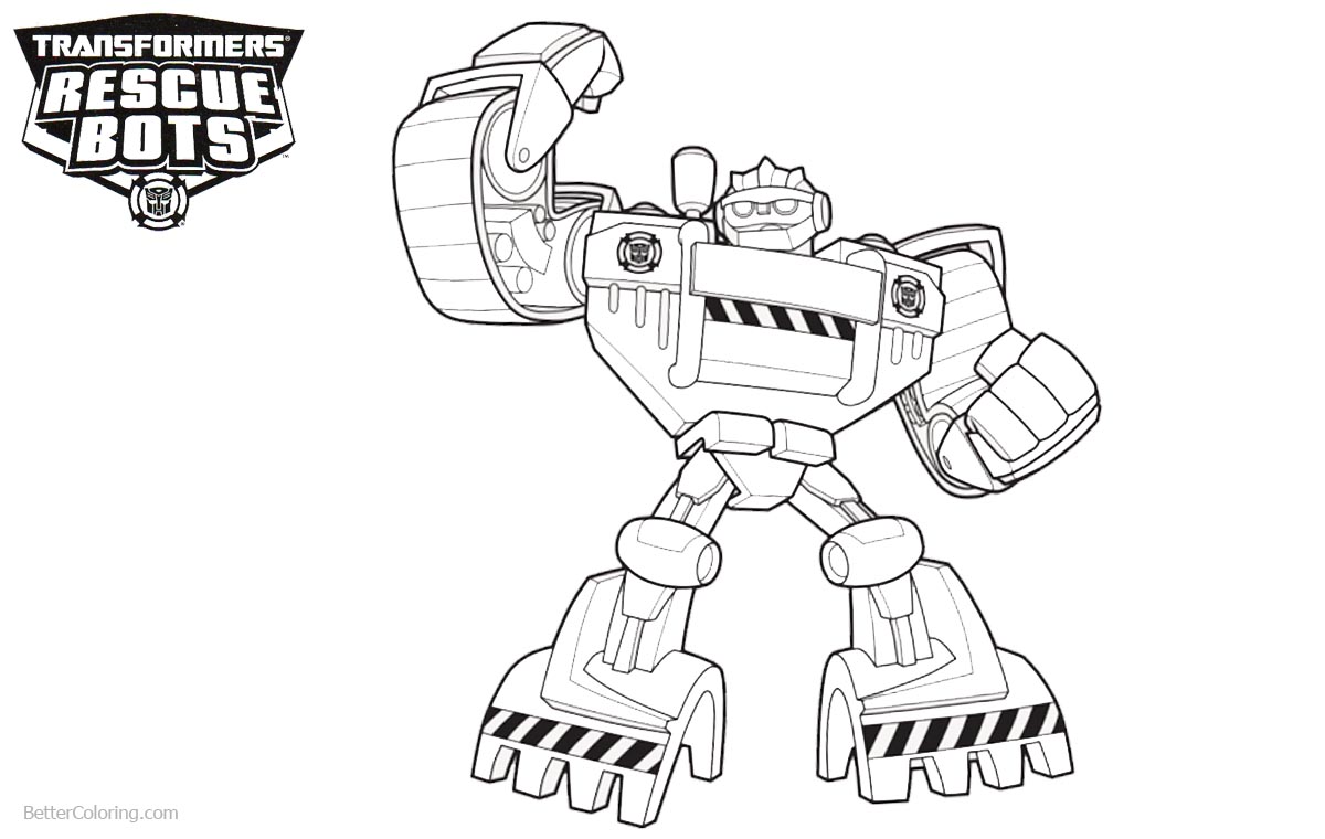 Transformers Rescue Bots Coloring Pages Clipart Free Printable