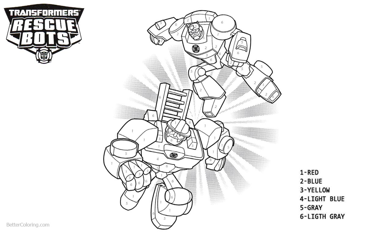 Download Transformers Rescue Bots Coloring Pages Color by Number ...