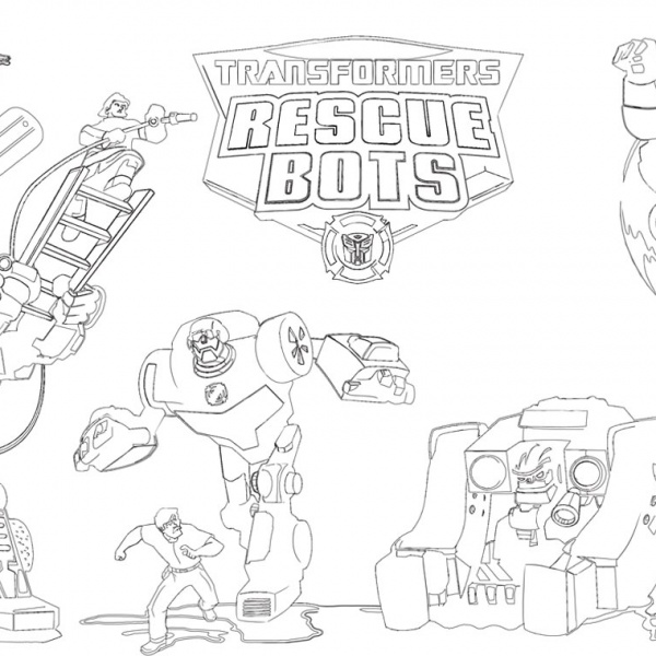 Transformers Rescue Bots Coloring Pages Color by Number - Free