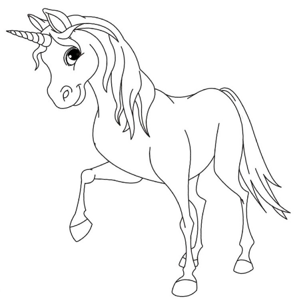 Unicorn Coloring Pages Cartoon Drawing - Free Printable Coloring Pages