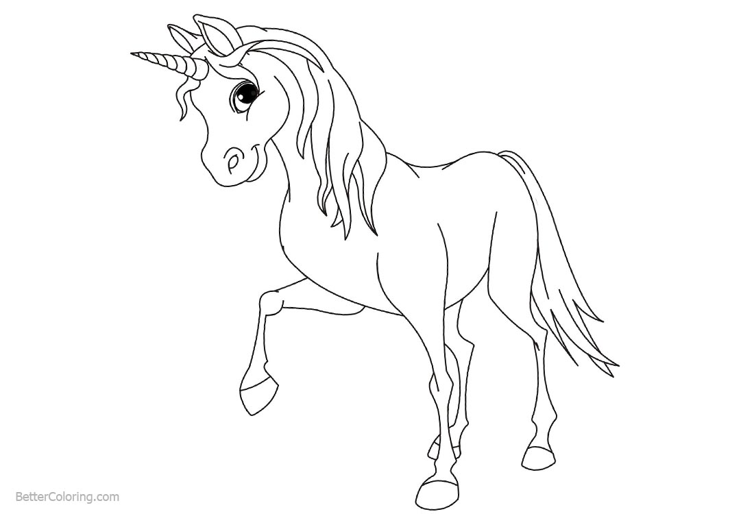 Unicorn Coloring Pages Eyes on You - Free Printable Coloring Pages