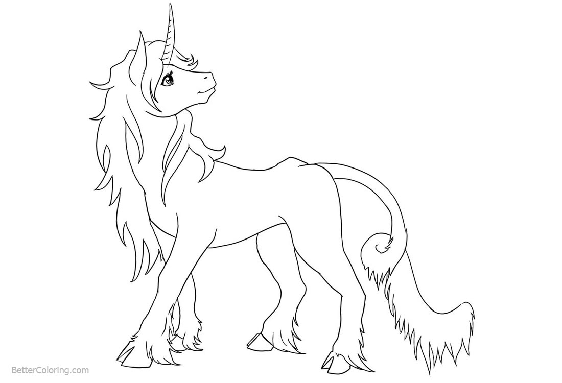 Unicorn Coloring Pages Lineart printable for free