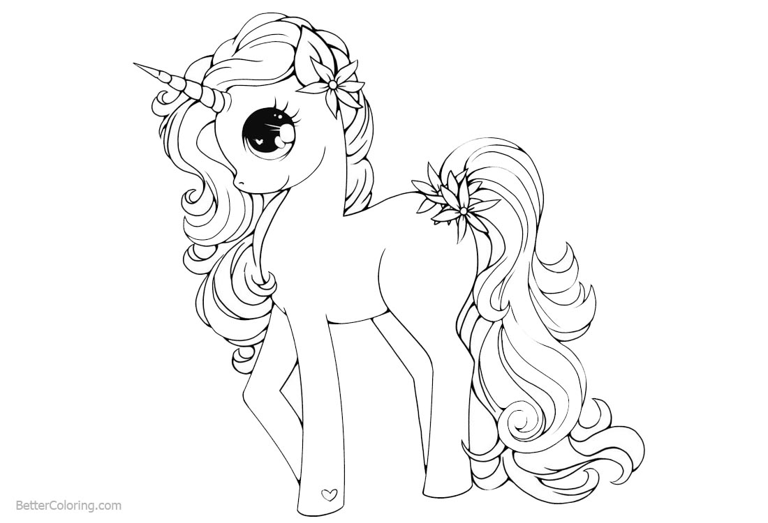 Unicorn Coloring Pages My Little Pony Style - Free Printable Coloring Pages