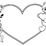 Valentines Day Coloring Pages Roses and Teddy Bear