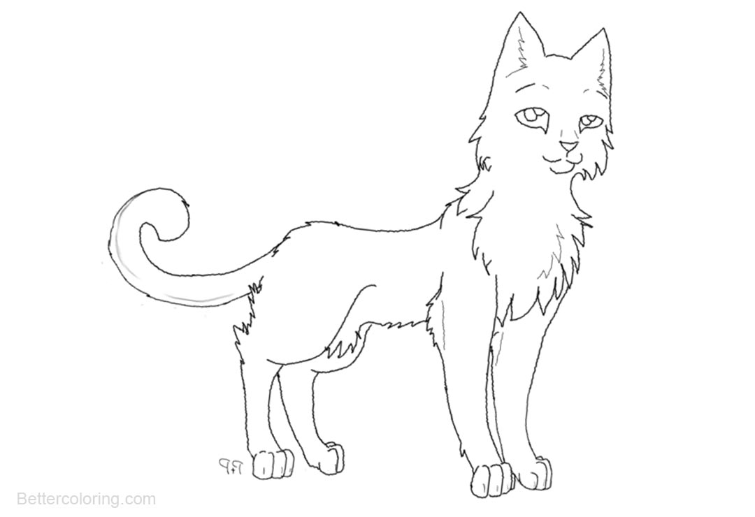 Free Warrior Cats Coloring Pages Easy Drawing printable