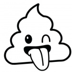 Wink Poop Emoji Coloring Pages