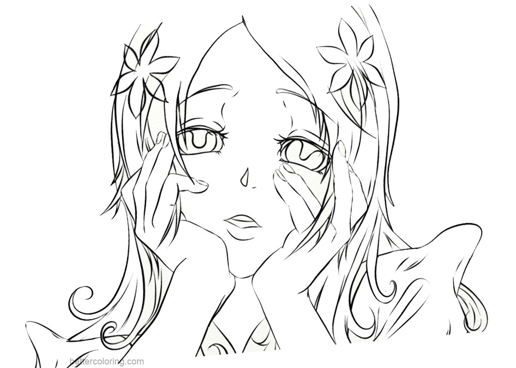 Yandere Simulator Coloring Pages Fan Art of Yandere Orihime by