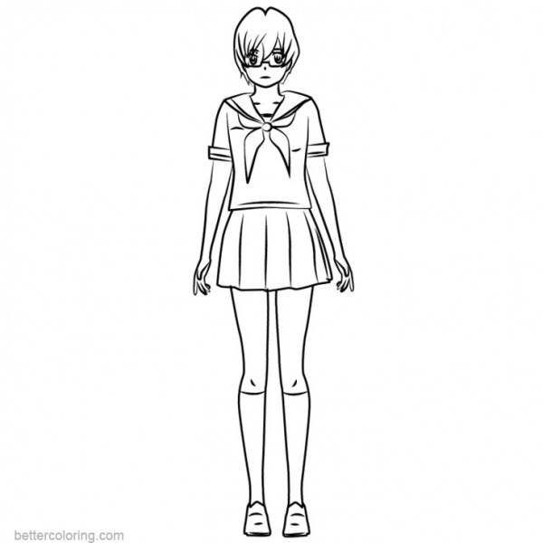 Yandere Simulator Coloring Pages Chibi Yandere Chan by Aprict - Free