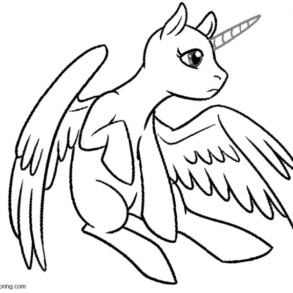 Alicorn Coloring Pages - Free Printable Coloring Pages