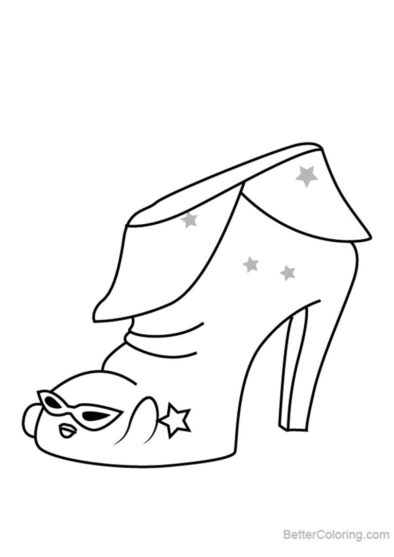 Free Angie Ankle Boot from Shopkins Coloring Pages printable