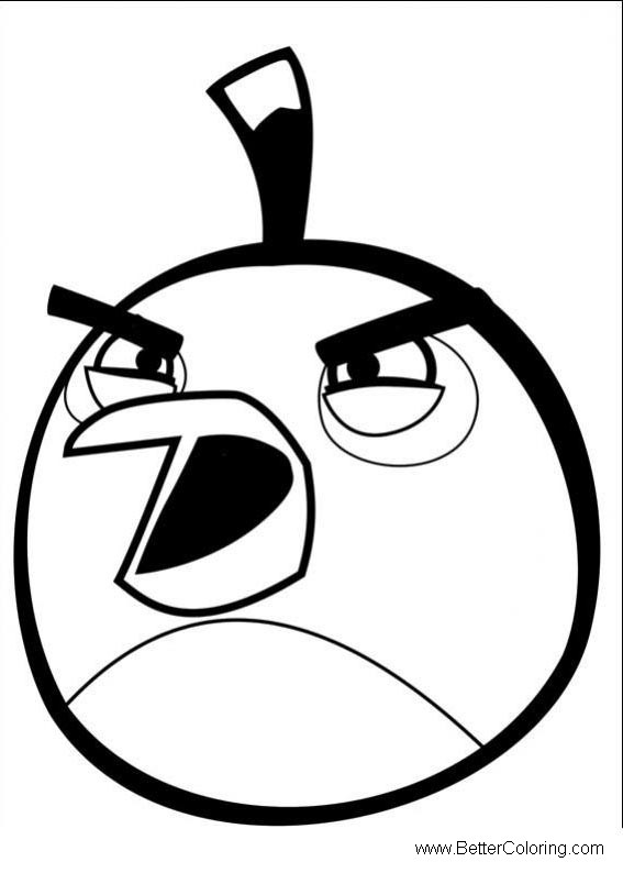 Free Angry Birds Coloring Pages Black and White printable