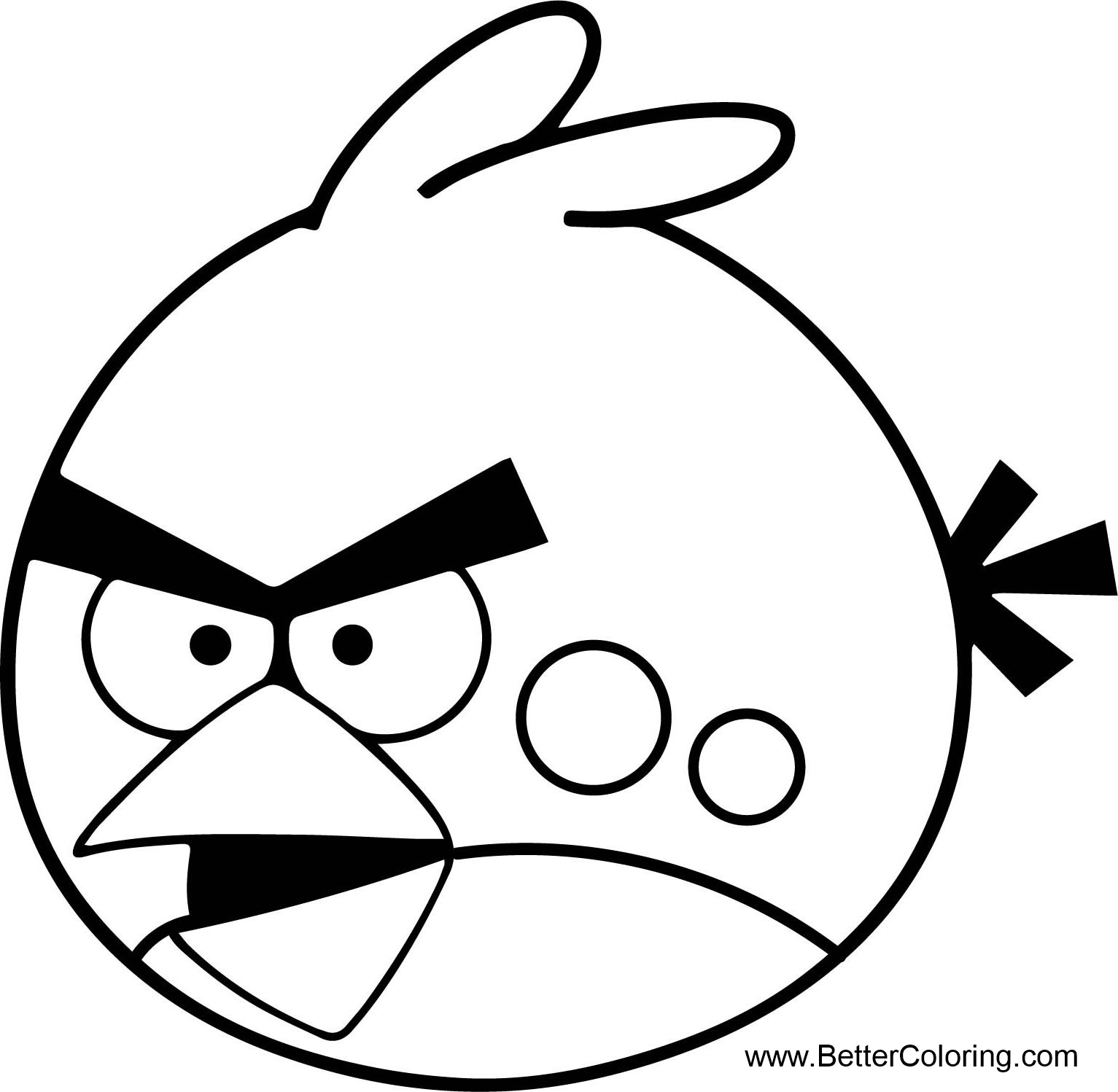 Free Angry Birds Coloring Pages Line Art printable