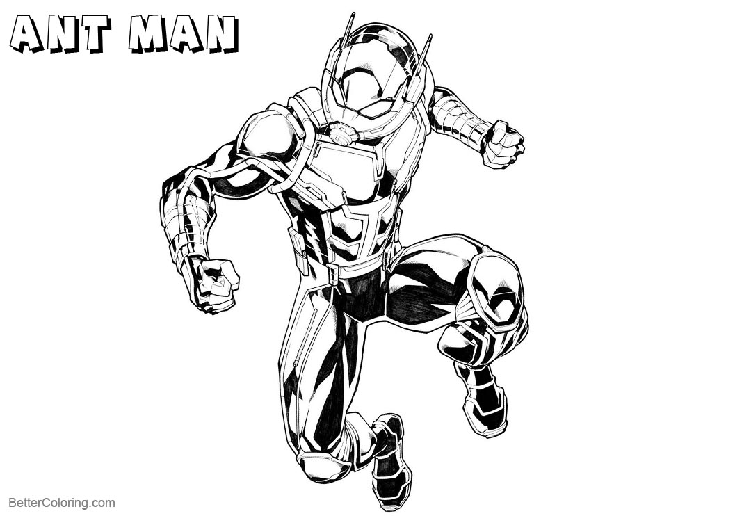Free Ant Man Coloring Pages by carlosgomezartist printable