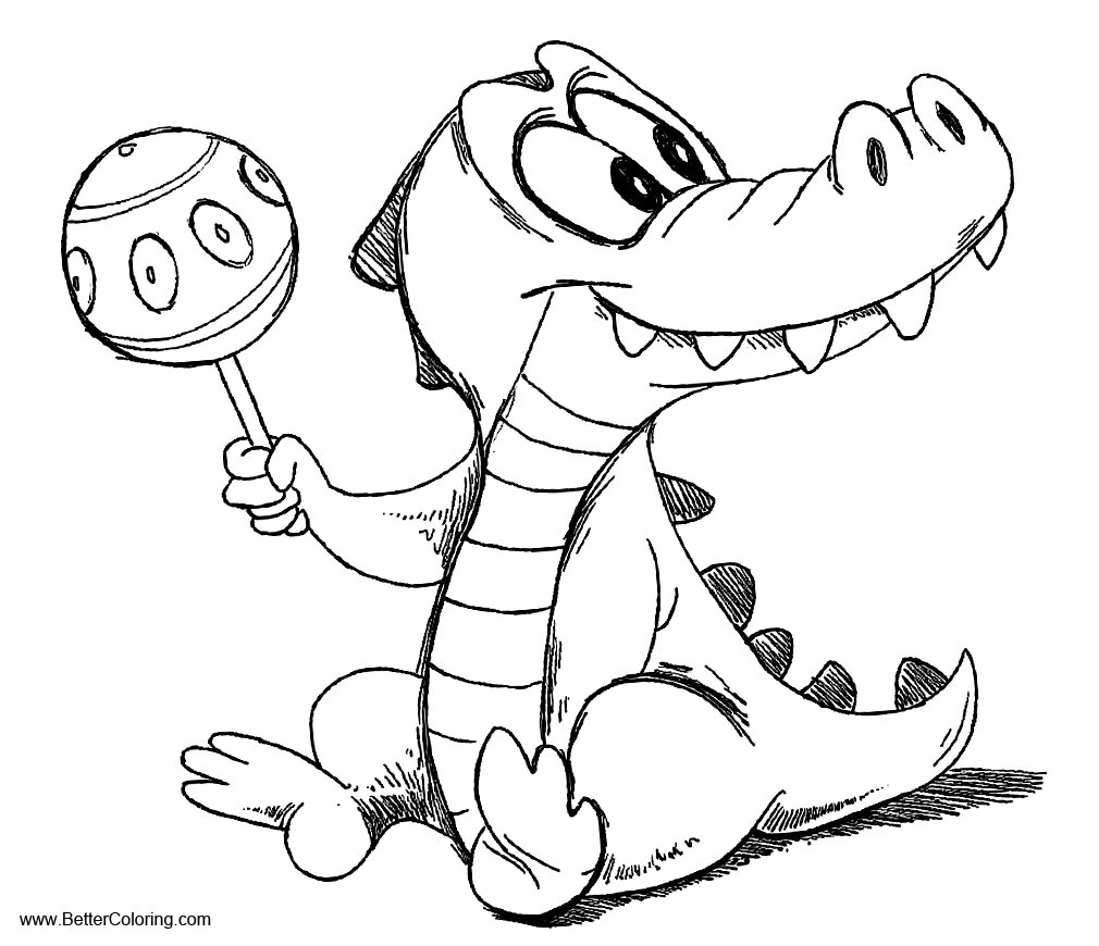 Free Baby Crocodiles Coloring Pages printable