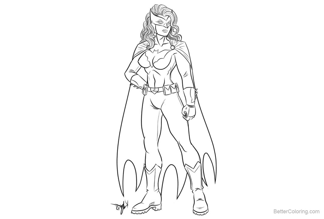 Download Batgirl Coloring Pages Batwoman by kaufee - Free Printable ...