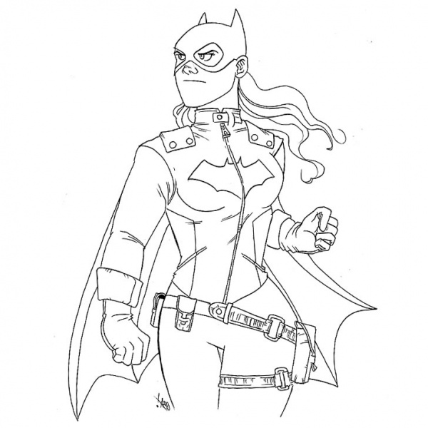 Chibi Batgirl Coloring Pages Free Printable Coloring Pages