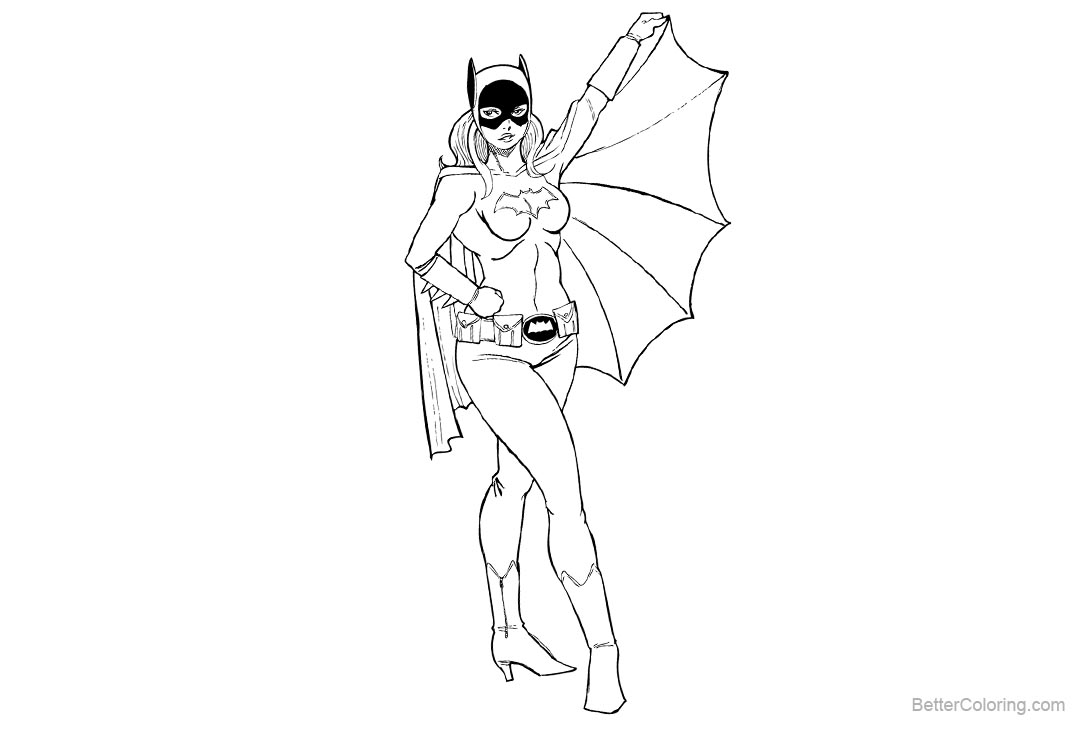 Free Batgirl Coloring Pages Lineart by claret821021 printable