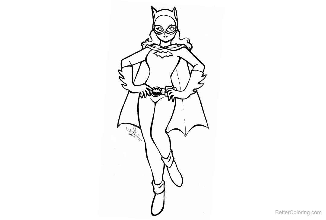 Free Batgirl Coloring Pages by aichan25 printable