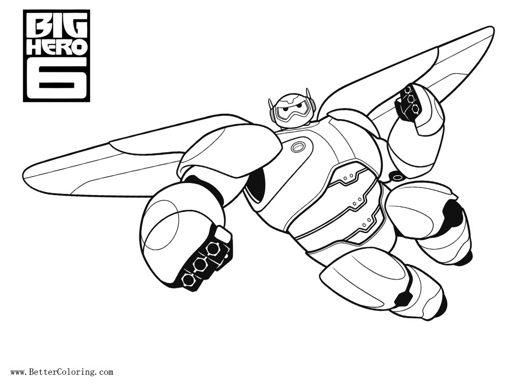 Free Baymax from Big Hero 6 Coloring Pages printable