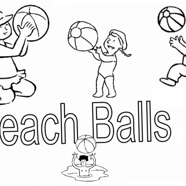 Simple Beach Ball Coloring Pages - Free Printable Coloring Pages