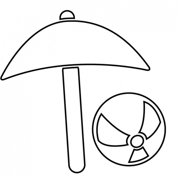 Simple Beach Ball Coloring Pages - Beach Ball Coloring Pages Easy Drawing 600x600 