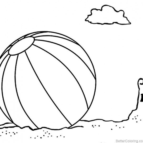 Beach Ball Coloring Pages Summer Fun - Free Printable Coloring Pages
