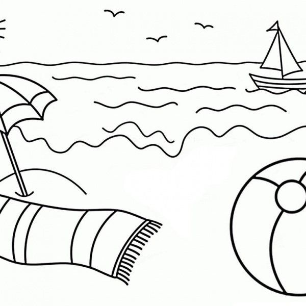 Simple Beach Ball Coloring Pages Free Printable Coloring Pages