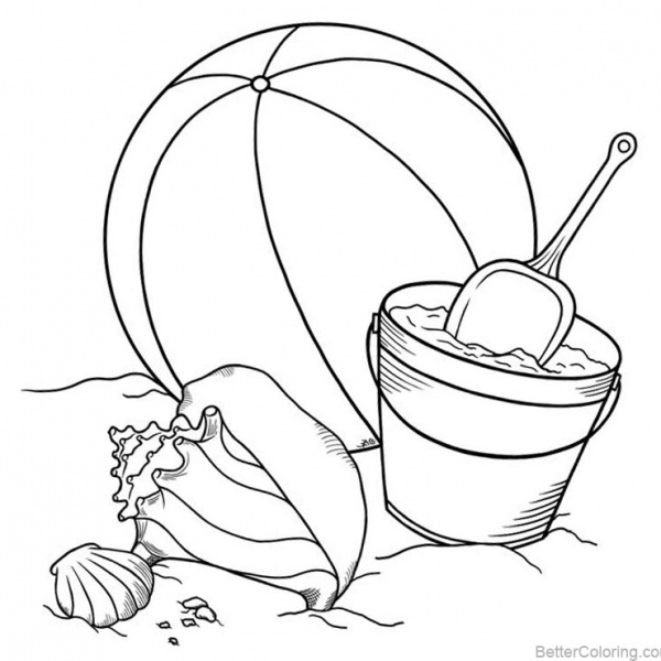 Simple Beach Ball Coloring Pages - Free Printable Coloring Pages