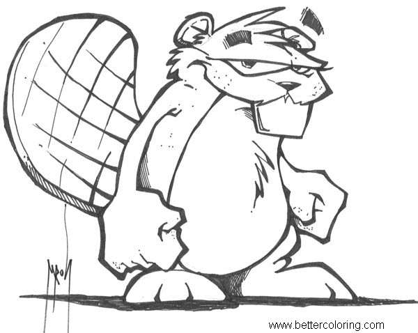 Free Beaver Coloring Pages by thenorm printable