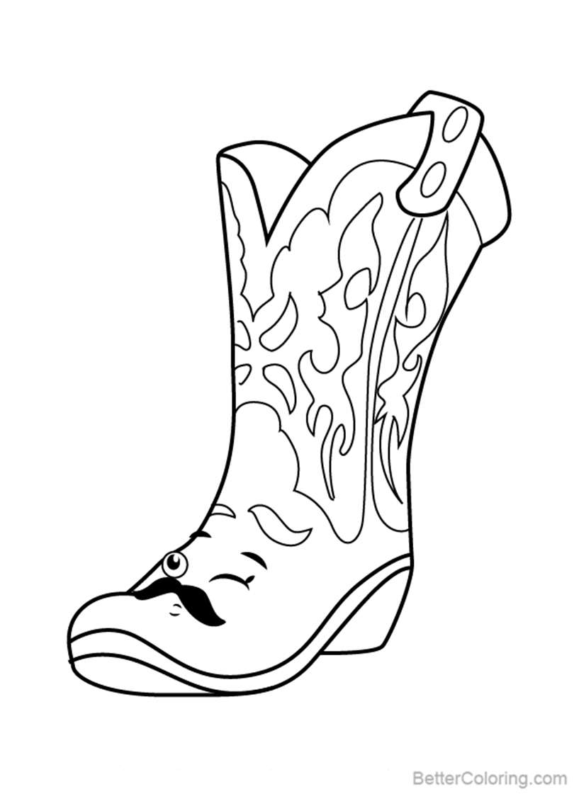 Betty Boot from Shopkins Coloring Pages - Free Printable Coloring Pages