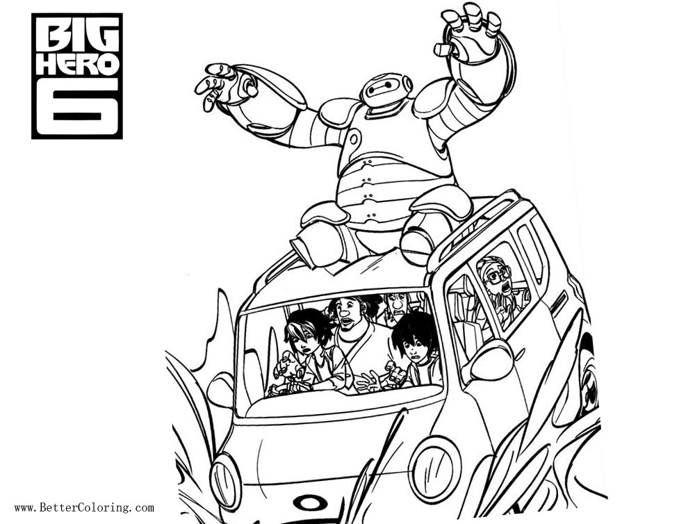 Free Big Hero 6  Characters Coloring Pages printable