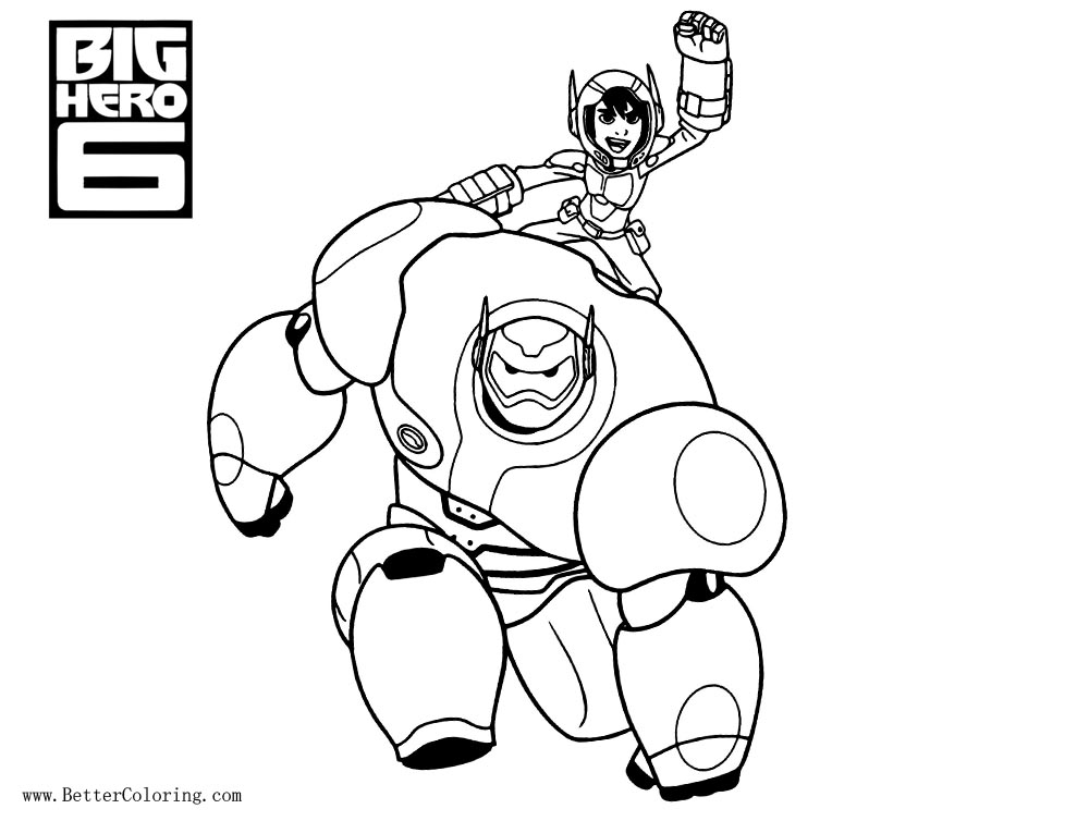 Free Big Hero 6 Coloring Pages Characters printable