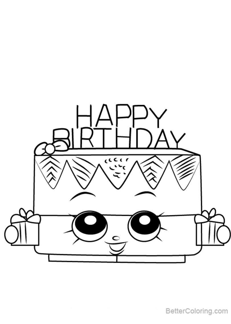 Birthday Betty from Shopkins Coloring Pages - Free Printable Coloring Pages