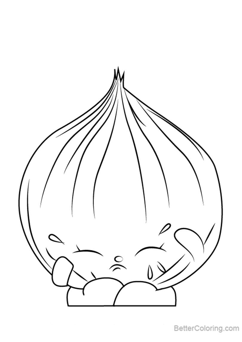 Free Boo Hoo Onion from Shopkins Coloring Pages printable
