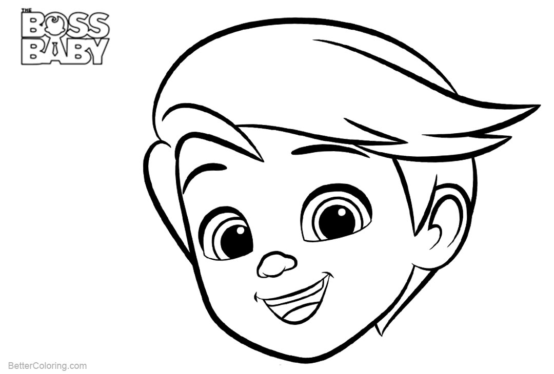 Free Boss Baby Coloring Pages Face Drawing printable