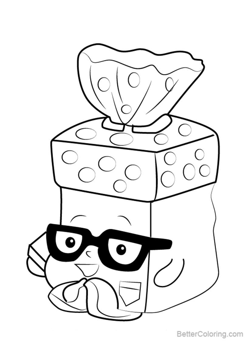 Free Bread Head from Shopkins Coloring Pages printable