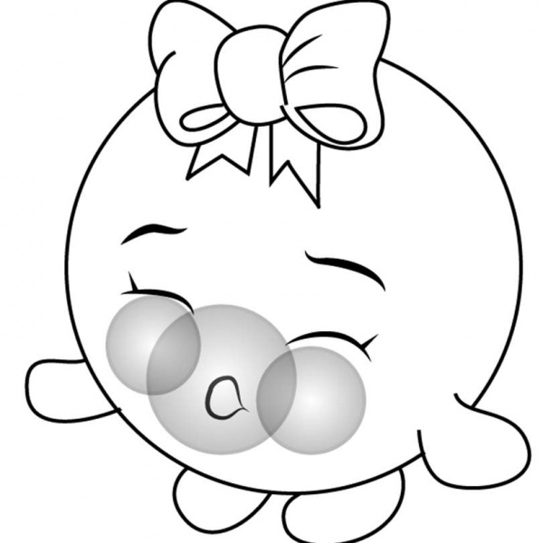 Shopkins Coloring Pages Black and White - Free Printable Coloring Pages