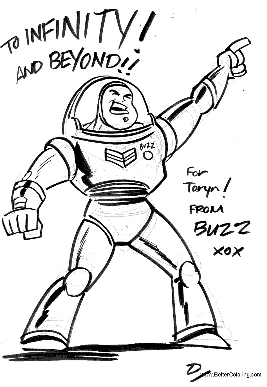Free Buzz Lightyear Coloring Pages by Darwyn Cooke printable